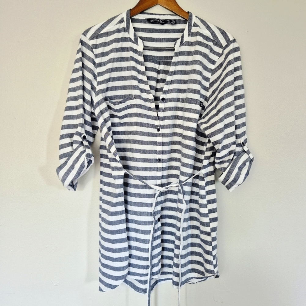 Regatta Cotton Great Outdoors Nautical Tie Waist Summer Tunic Size 5/6 Oversized